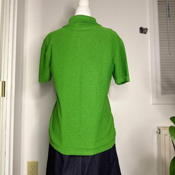 SOLD Vintage 1960s Wool Terry Cloth Blouse - Size Small - Handmade - Picture 4 of 6